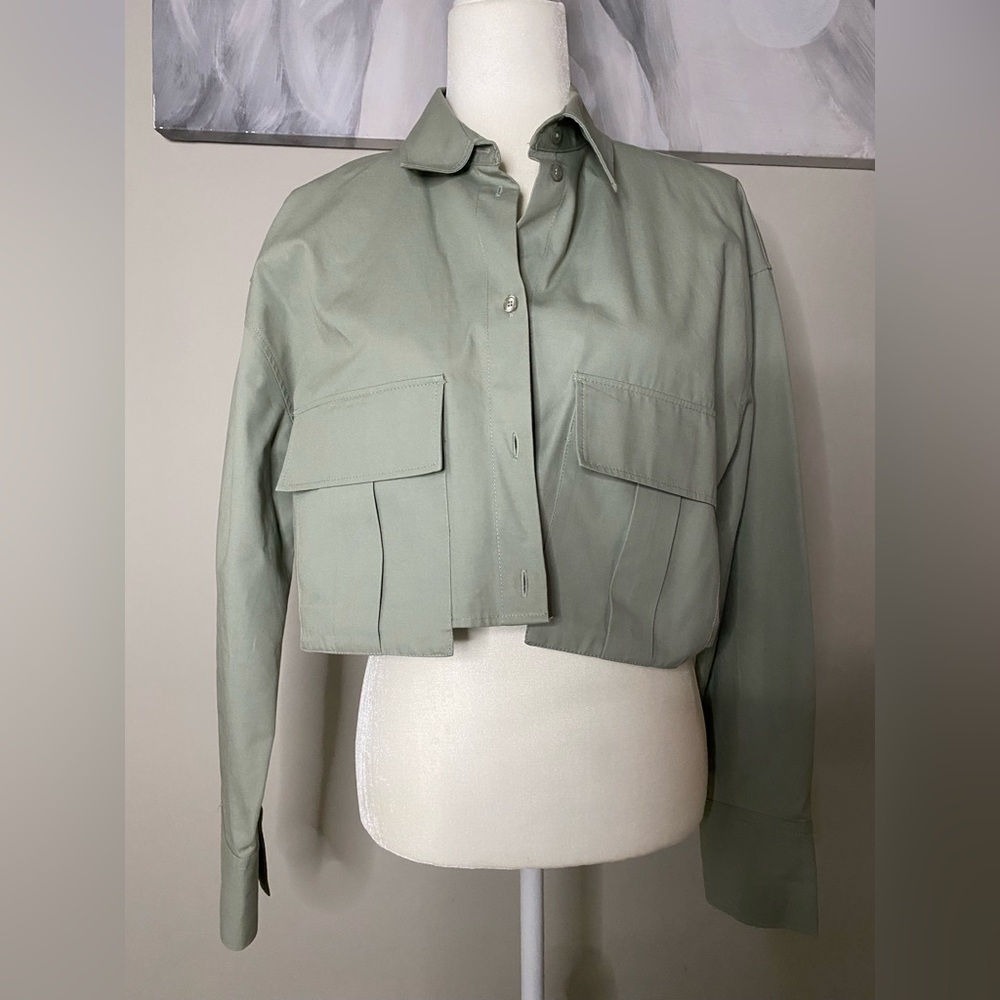 Zara Sage utility top